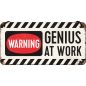 Preview: Hängeschild - "Genius at work"