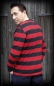 Preview: Rumble59 Sweatshirt gestreift rot-schwarz