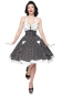 Preview: Belsira Polka Schwingkleid - Weiß
