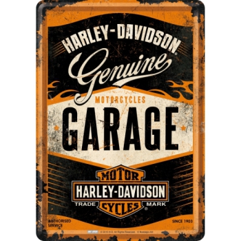 Blechschild 20x30cm - "Harley-Davidson - Genuine Garage"
