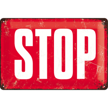 Blechschild 20x30cm - "STOP"