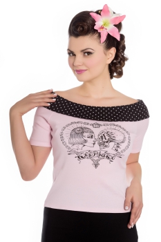 Hell Bunny T-Shirt Memento Mori Rosa