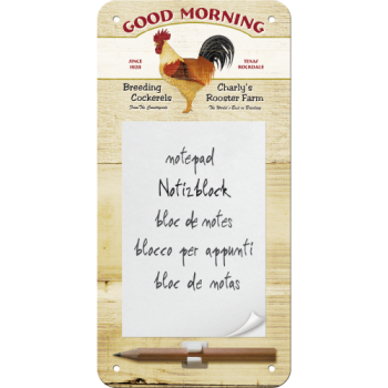 Notizblock-Schild - "Good Morning"