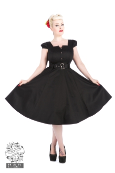 Hearts and Roses  Black Dress
