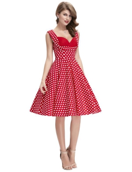 Grace Karin Polka Dot Rot/Weiß