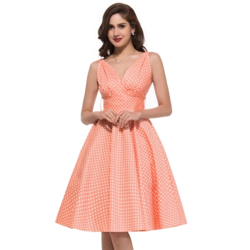 Grace Karin Polka Dot Salmon