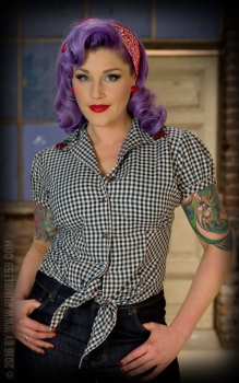 Rumble59 Bluse Cherry