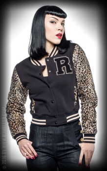 Rumble59 Collegejacke Leopardenmuster