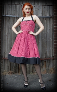 Rumble59 Neckholder Petticoatkleid - Sweet Polkadots