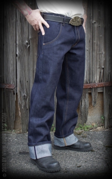 Rumble59 - Jeans RAW Selvage 21oz Denim - Blue Steel