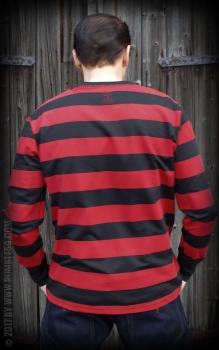 Rumble59 Sweatshirt gestreift rot-schwarz