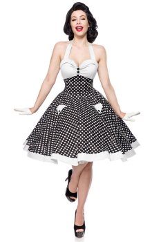 Belsira Polka Schwingkleid - Weiß