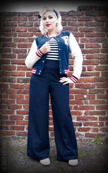 Rumble59 Collegejacke Dunkelblau