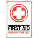 Blechpostkarte 10x14cm - "First Aid"