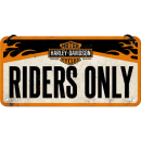 Hängeschild - "Harley Davidson - Riders only"