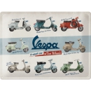 Blechschild 30x40-"Vespa - Model Chart"