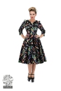 Hearts and Roses Garden Bird Dress, Rockabilly, Petticoat