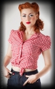 Rumble59 Bluse Kariert Rot, Virginia Hell