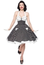 Belsira Polka Schwingkleid - Weiß